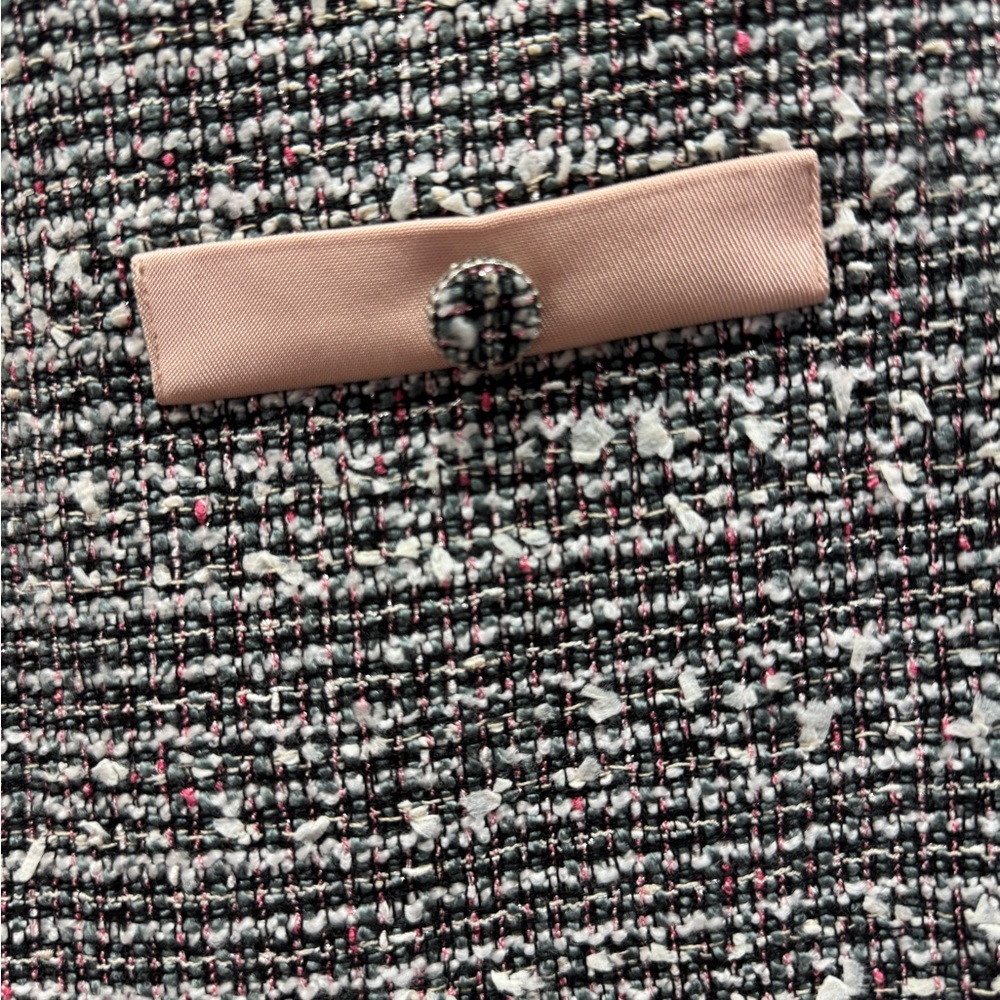 Sandro Black and Pink Tweed Mini Dress - Picture 4 of 5